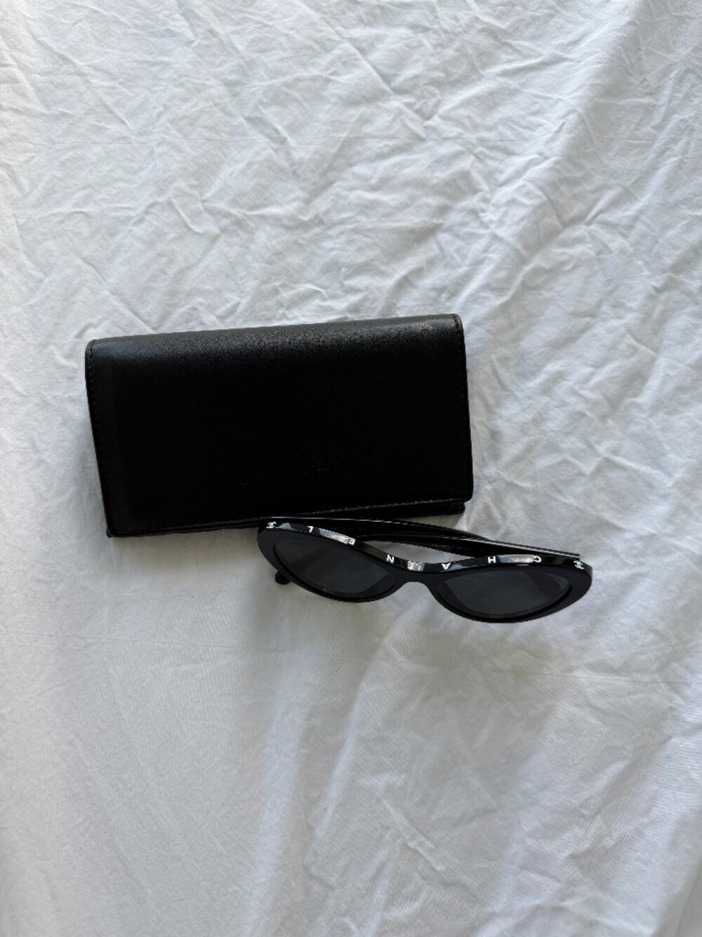 Chanel Acetate Sunglasses - Black White